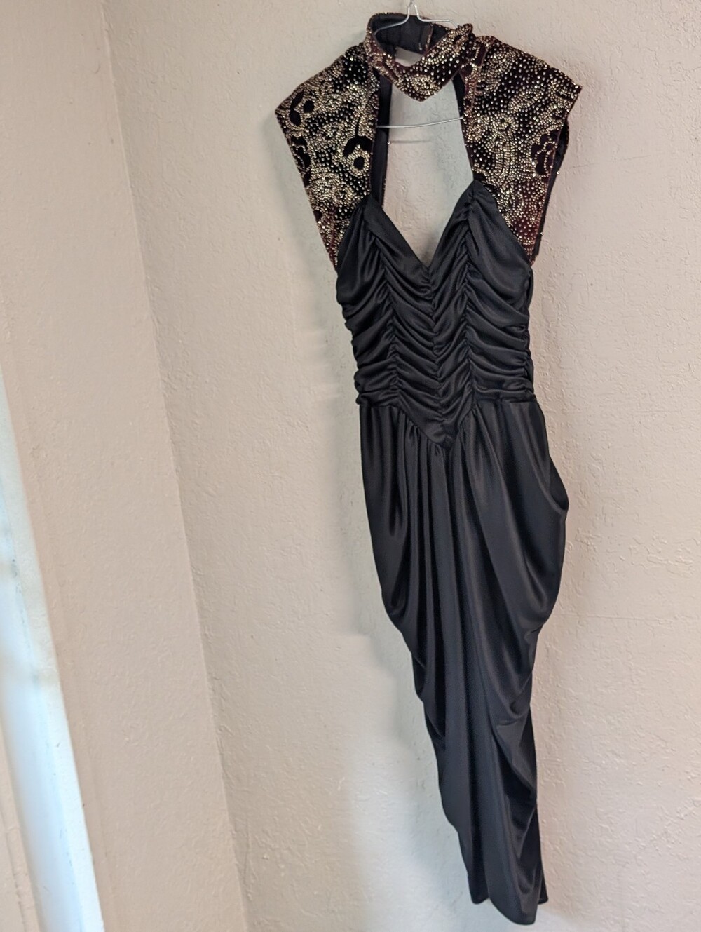 Vintage 80s 90s Climax Karen Okada Dress S Victorian Whimsigoth Beaded Choker